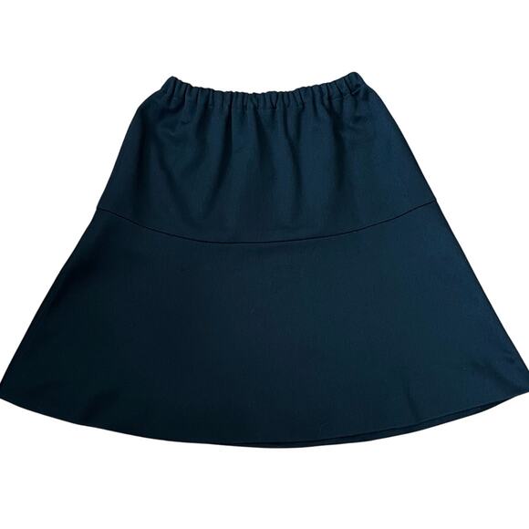 80s/90s Vintage Homemade Black Full Skirt Size XS Elastic Waist Midi Minimalist - Picture 15 of 16